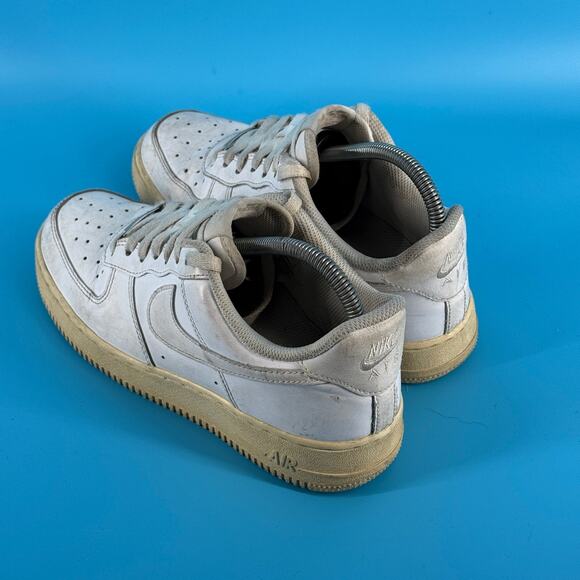 Nike Air Force 1 Low Womens US 8.5 White Leather Casual Athletic Sneaker ‘20 - Picture 9 of 12